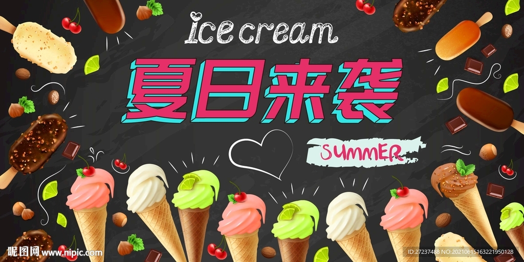 美味冰淇淋背景墙