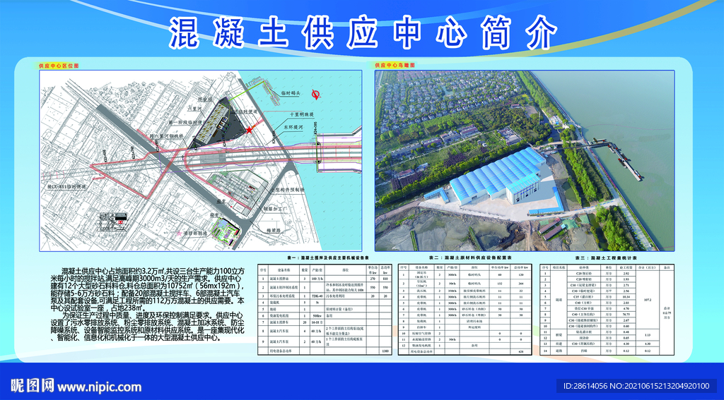 混凝土供应中心简介展板