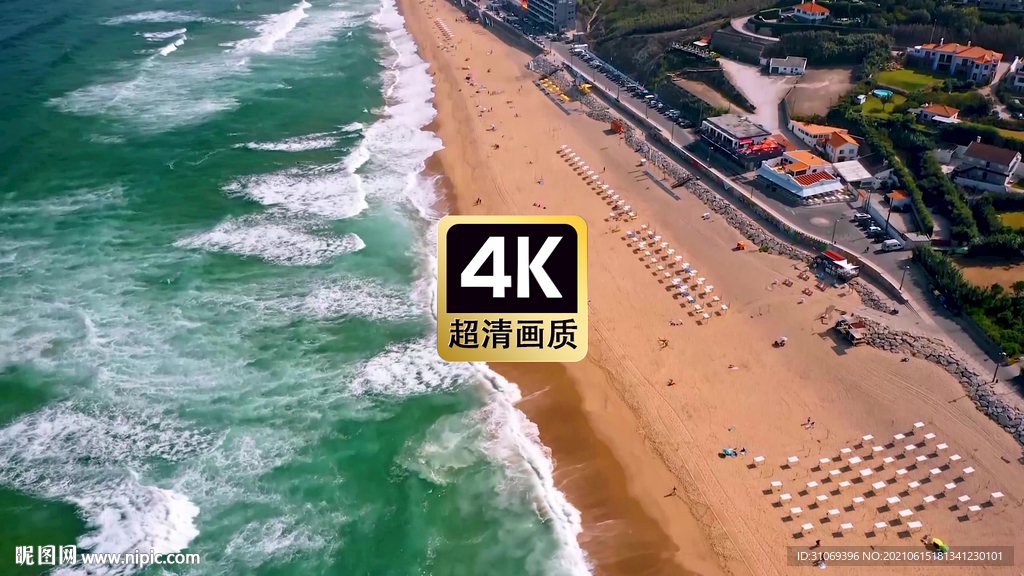 短视频素材热带碧浪沙滩