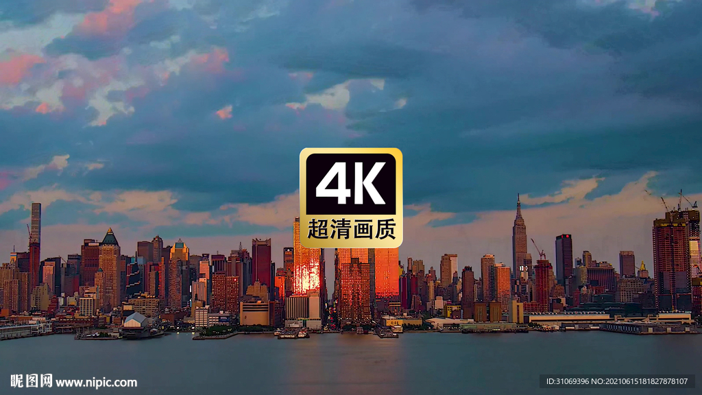 短视频素材海滨城市建筑群游艇