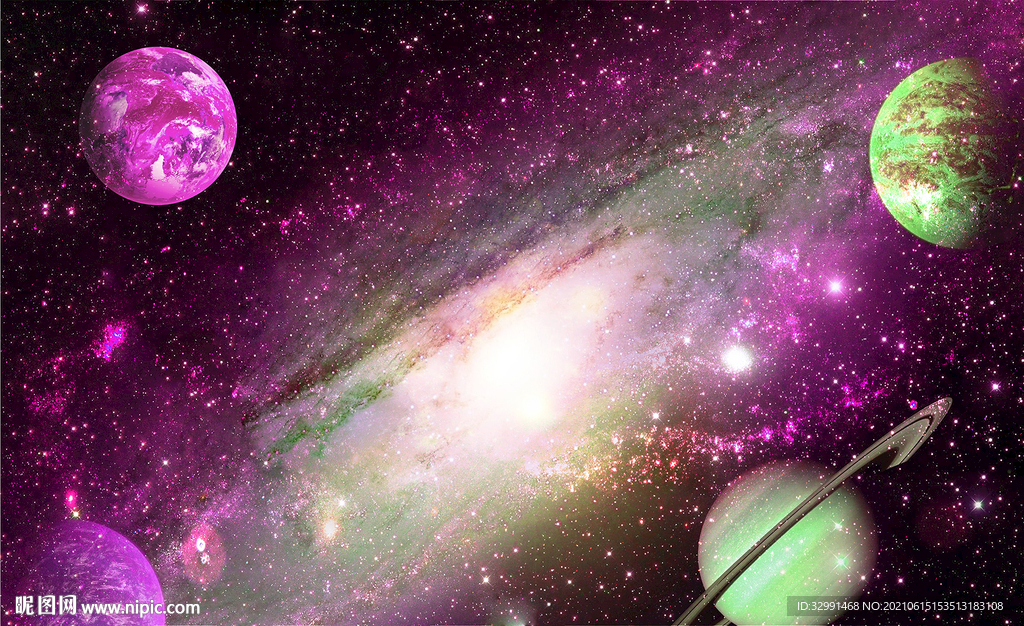 紫色星空