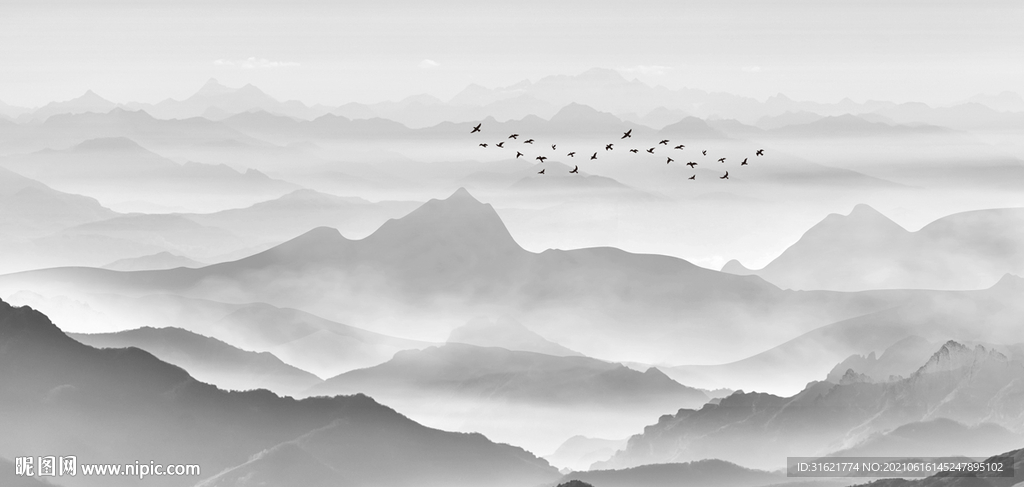 水墨山水画