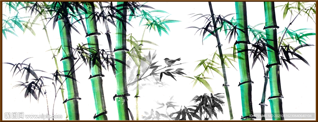 水墨竹子装饰画