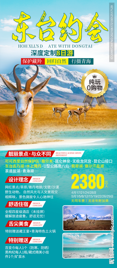 可可西里旅游海报西北青海旅游