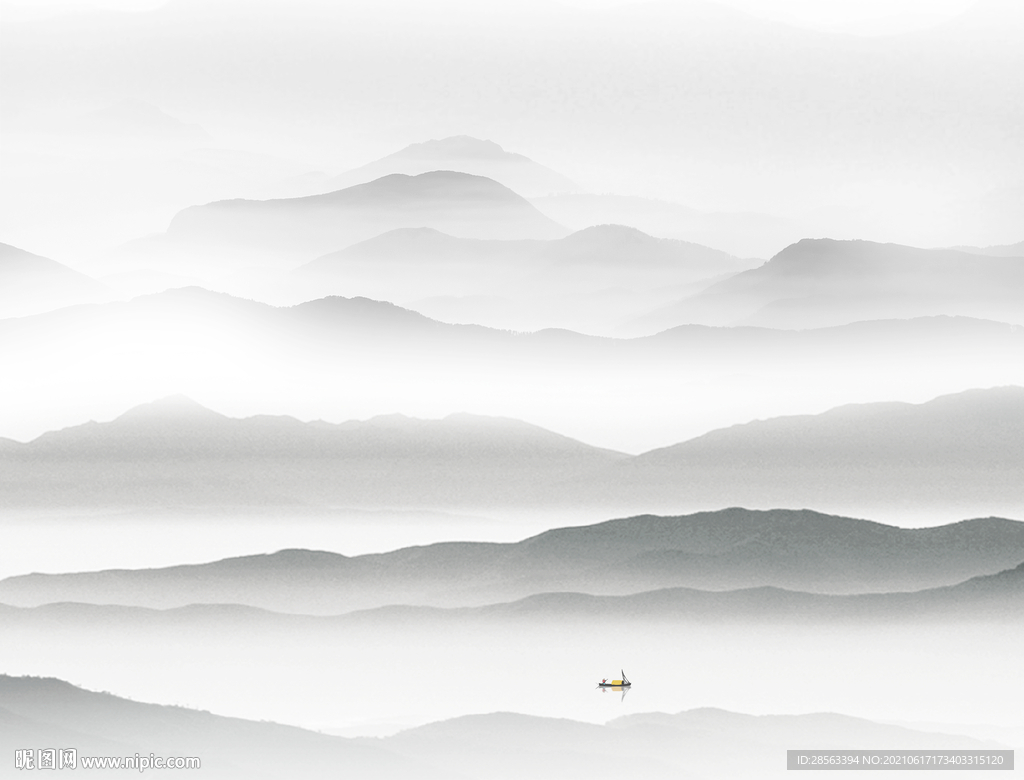 水墨山水画