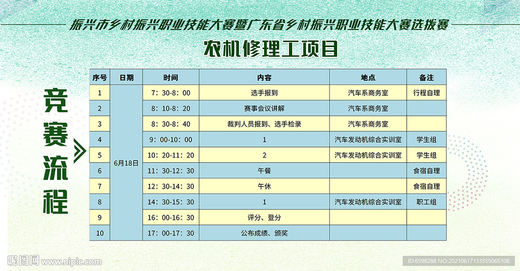 广东省乡村职业技能大赛 农机修