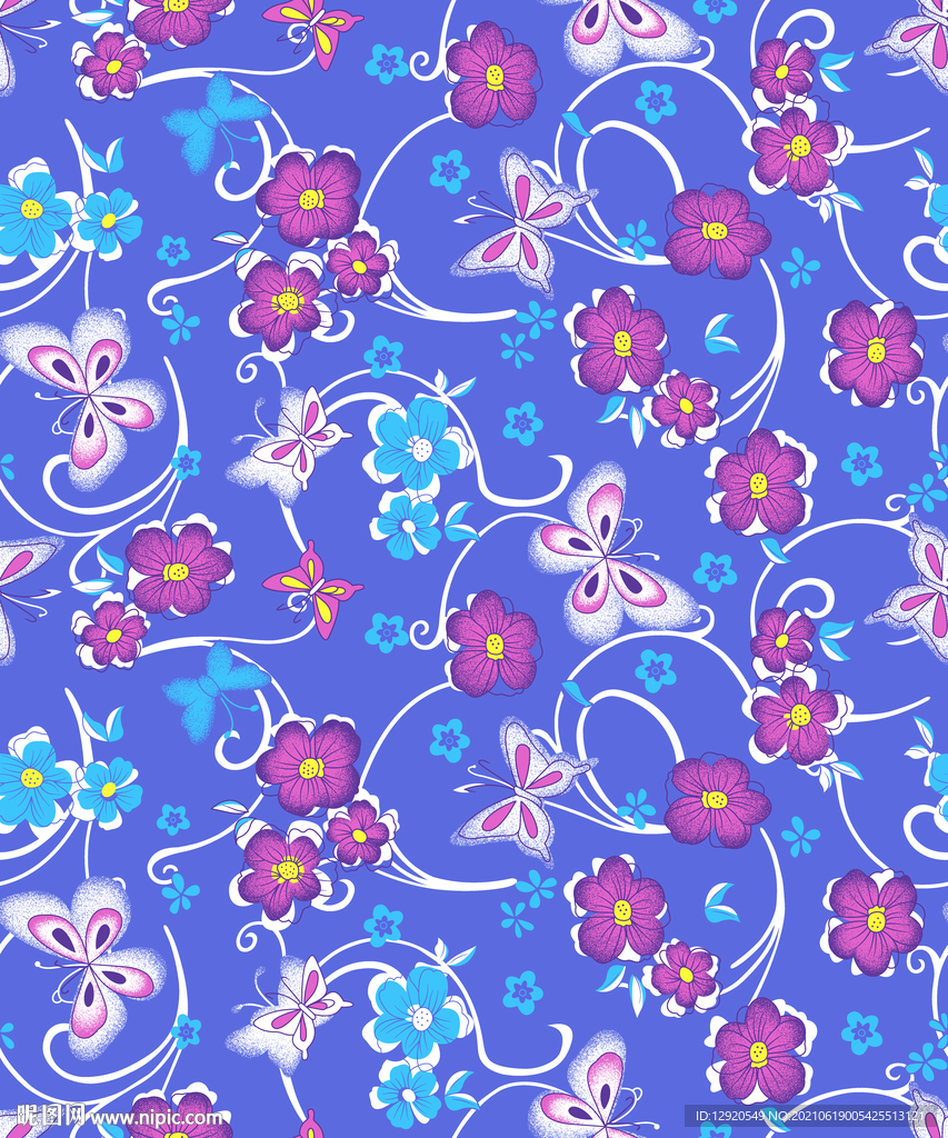 数码蝴蝶花卉