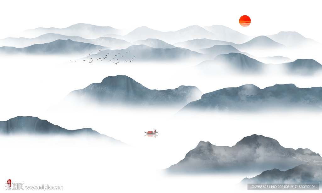 新中式山水画