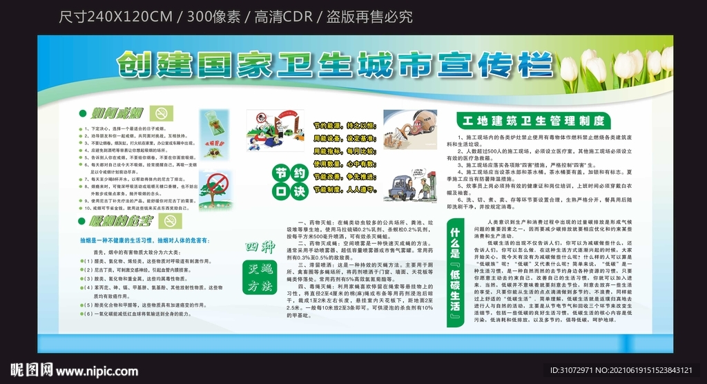 创建卫生城市宣传栏
