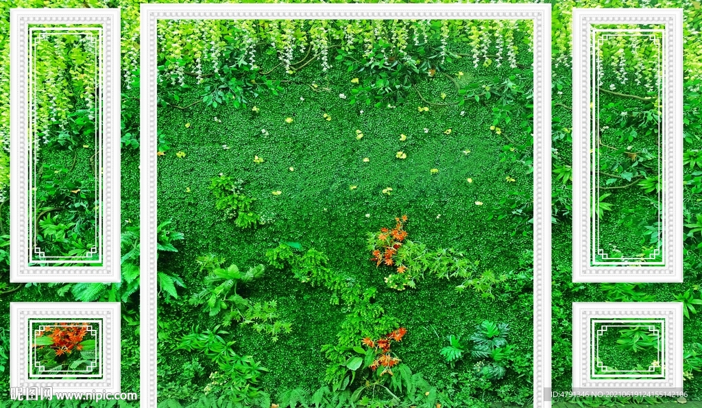 绿植背景墙
