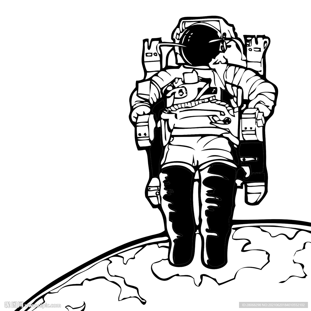 插画卡通装饰宇航员元素