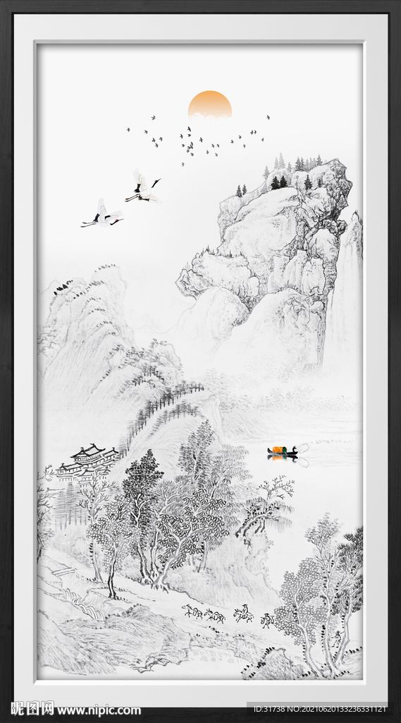 水墨山水画
