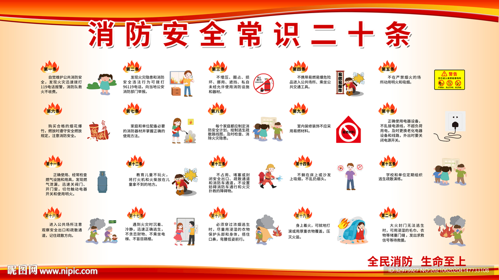  消防安全常识二十条