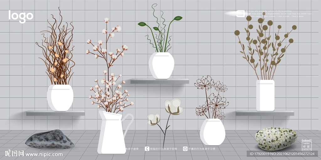 插花背景墙