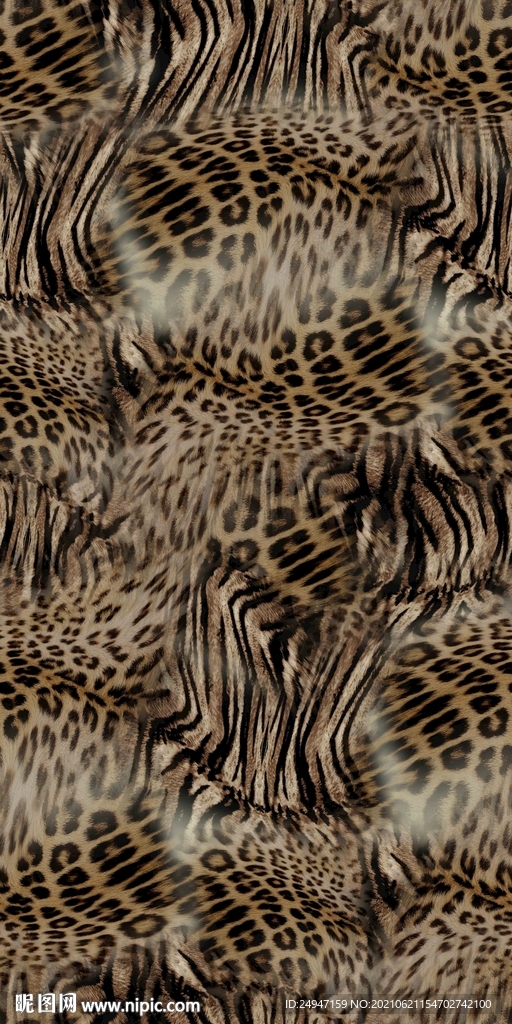豹纹数码印花图片