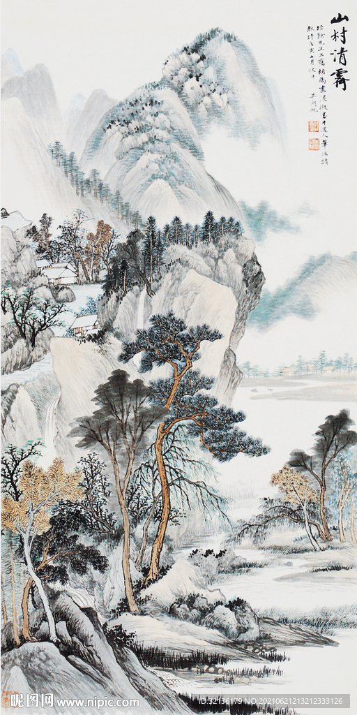 新中式山水装饰画