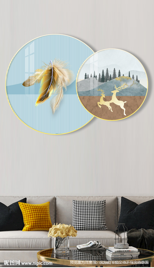 装饰画现代客厅挂画一路高升