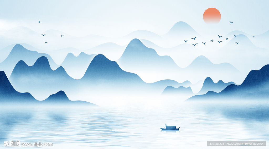 水墨山水画