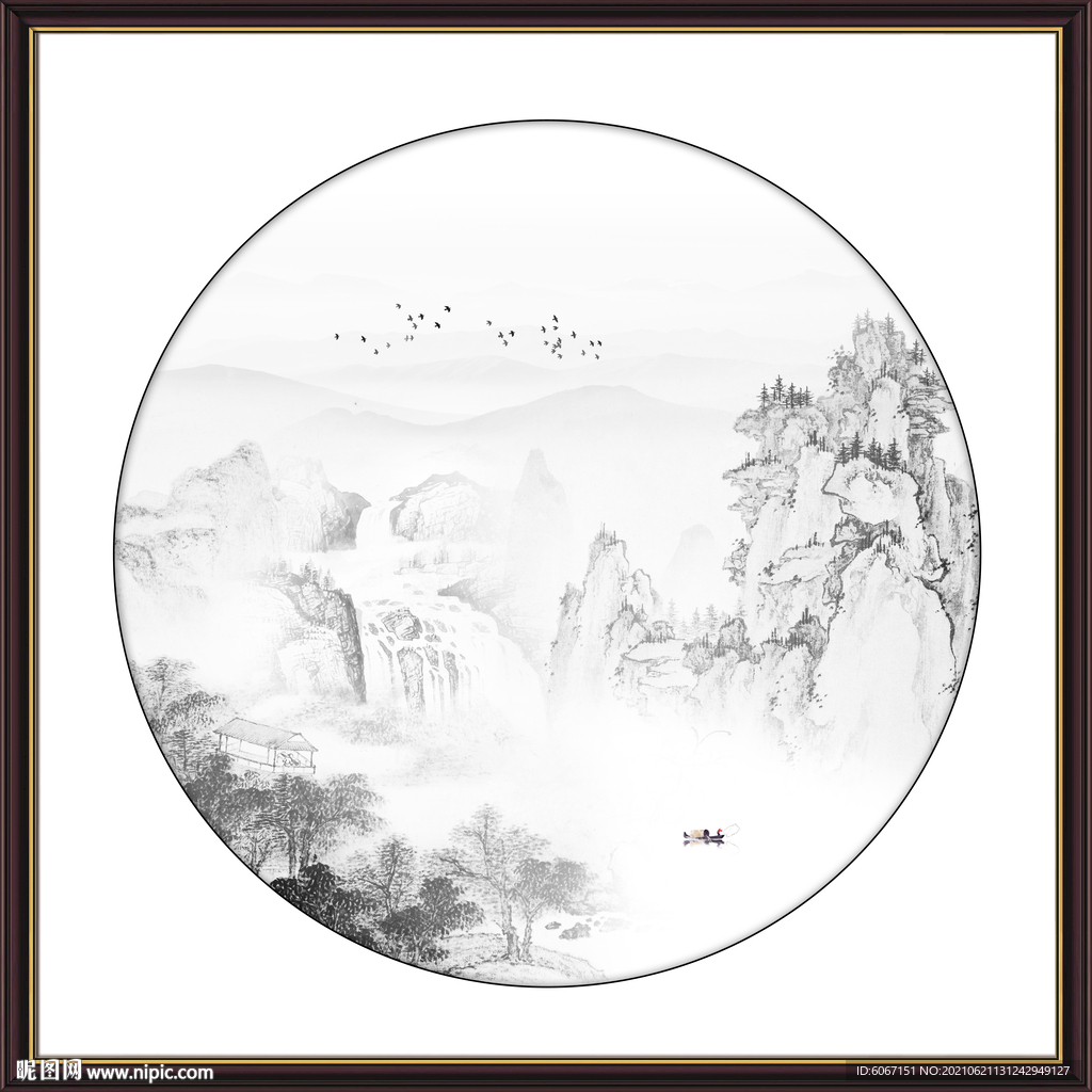 山水水墨画