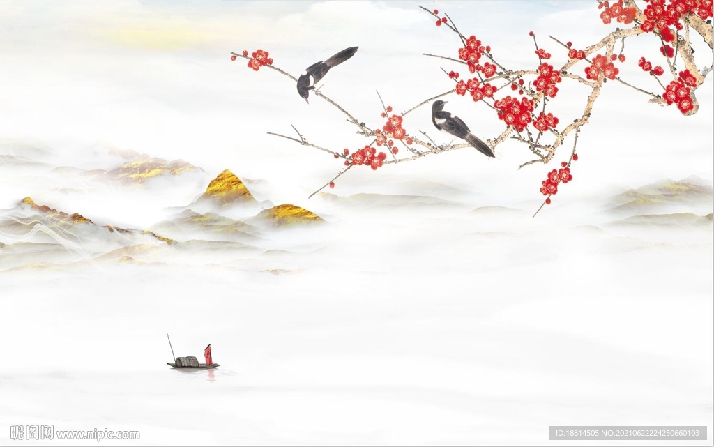 梅花背景墙
