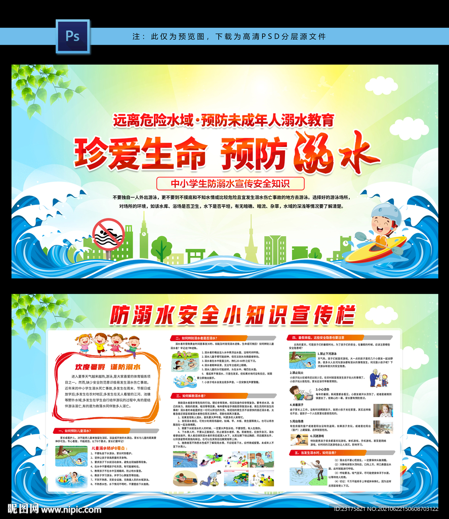 预防溺水宣传栏