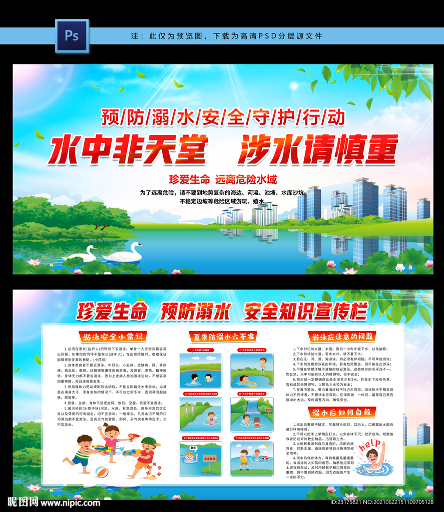 预防溺水安全宣传栏