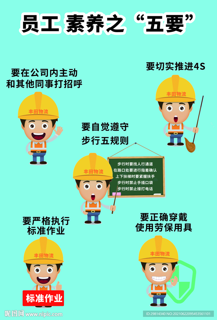 卡通员工素养图片