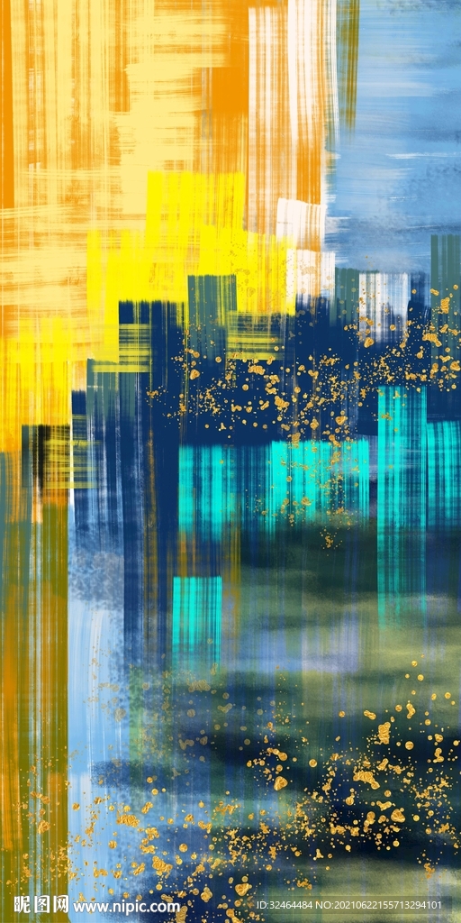 高端抽象艺术笔触油画