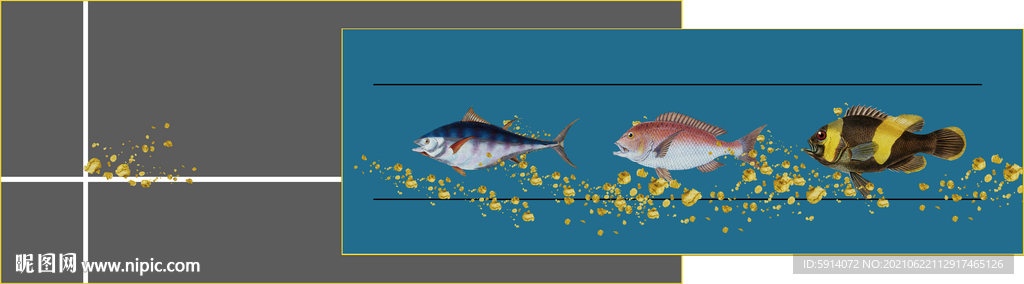 装饰画 鱼 新中式