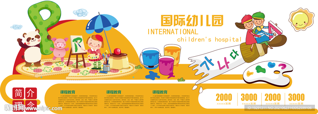 理念简介幼儿园文化墙