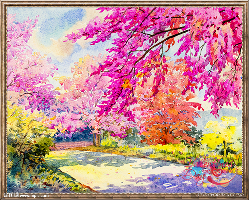 大牌印花油画