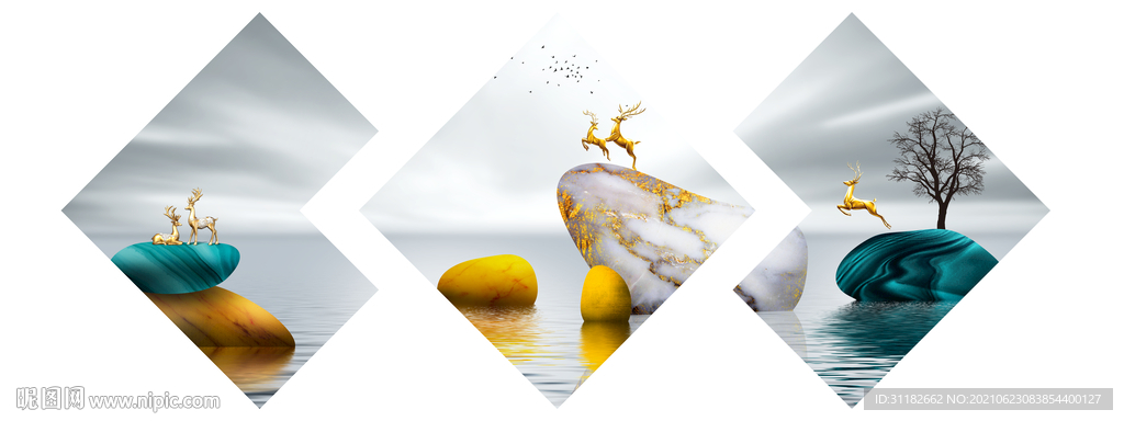 石来运转装饰画