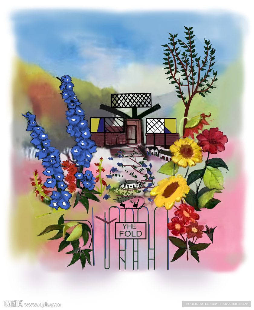 大牌 数码印花 胸花 