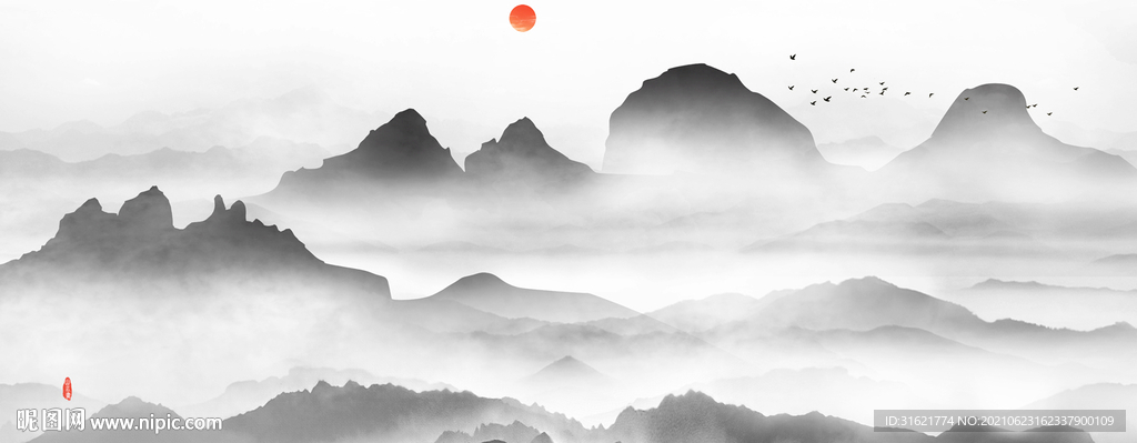 新中式山水画