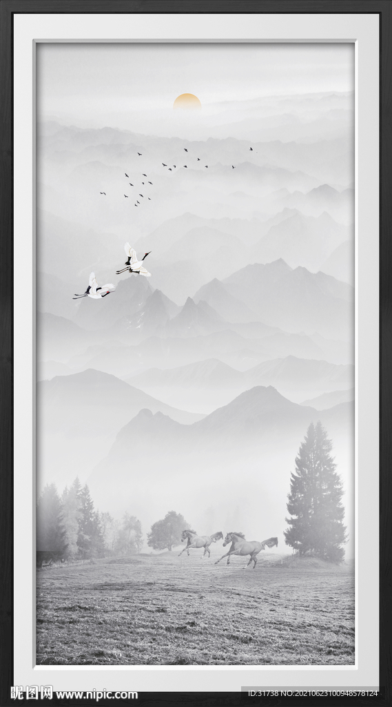 玄关山水画
