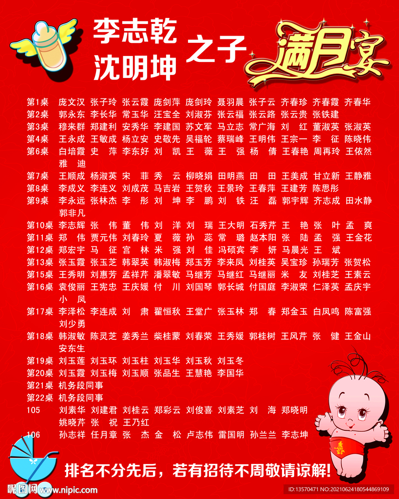 满月宴宣传海报