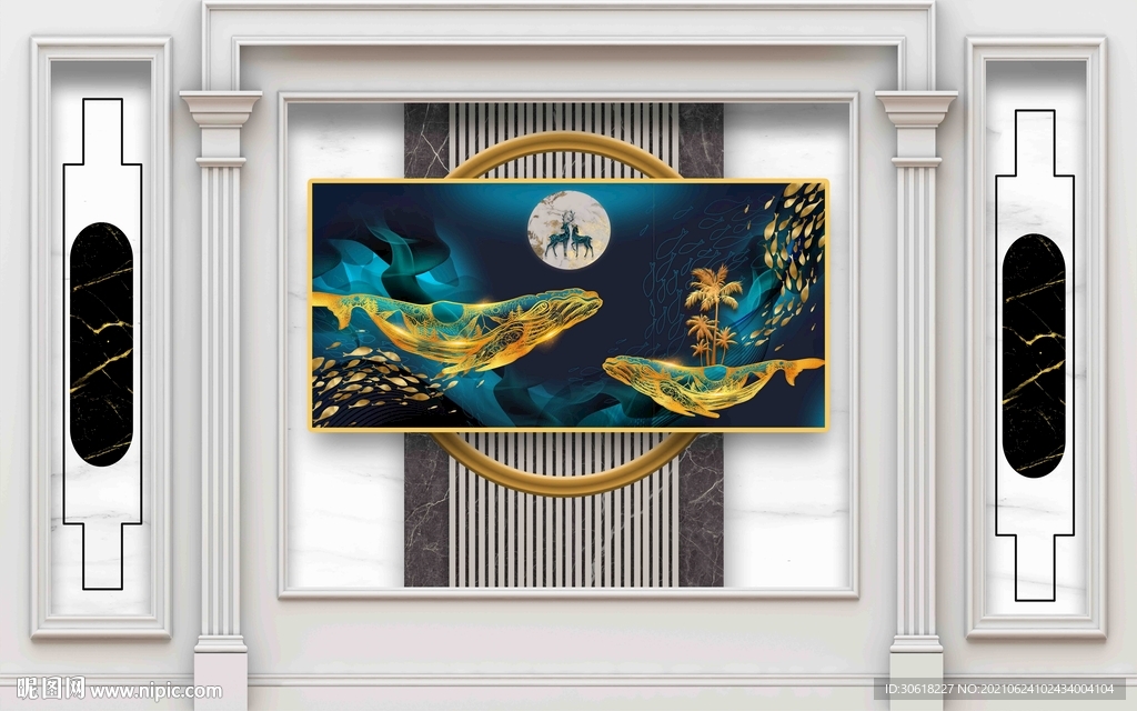 北欧背景墙 