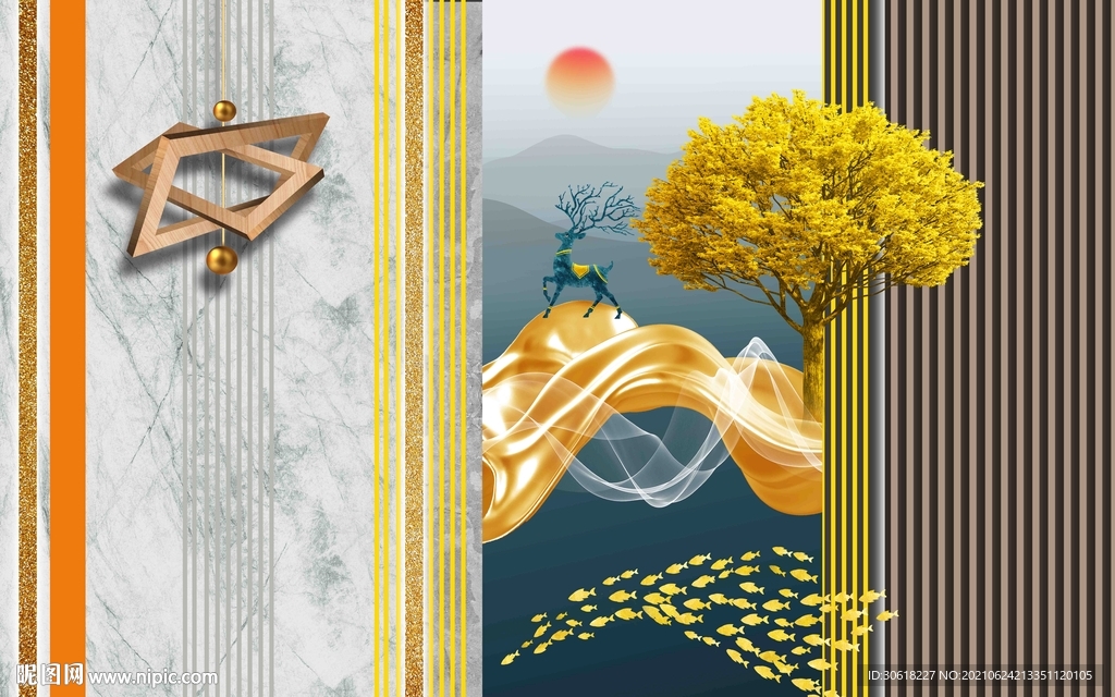 北欧背景墙