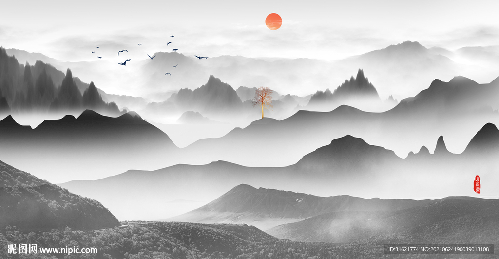 山水国画