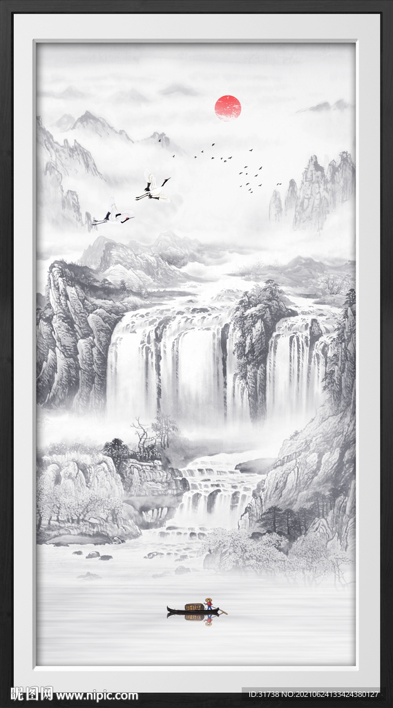 新中式山水画 
