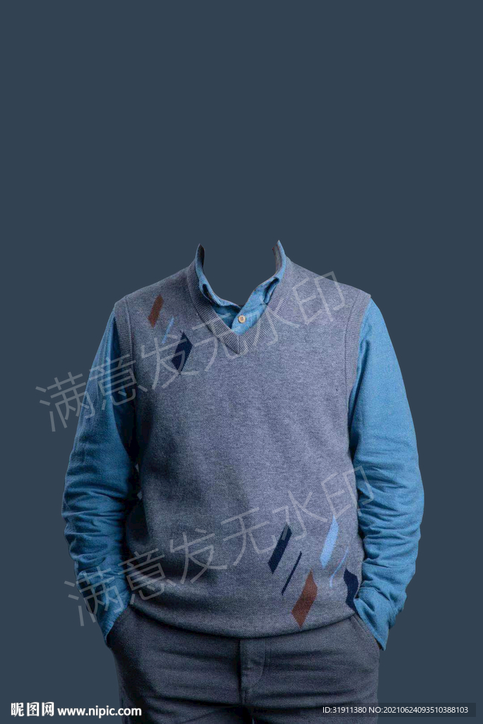男士形象照半身服装