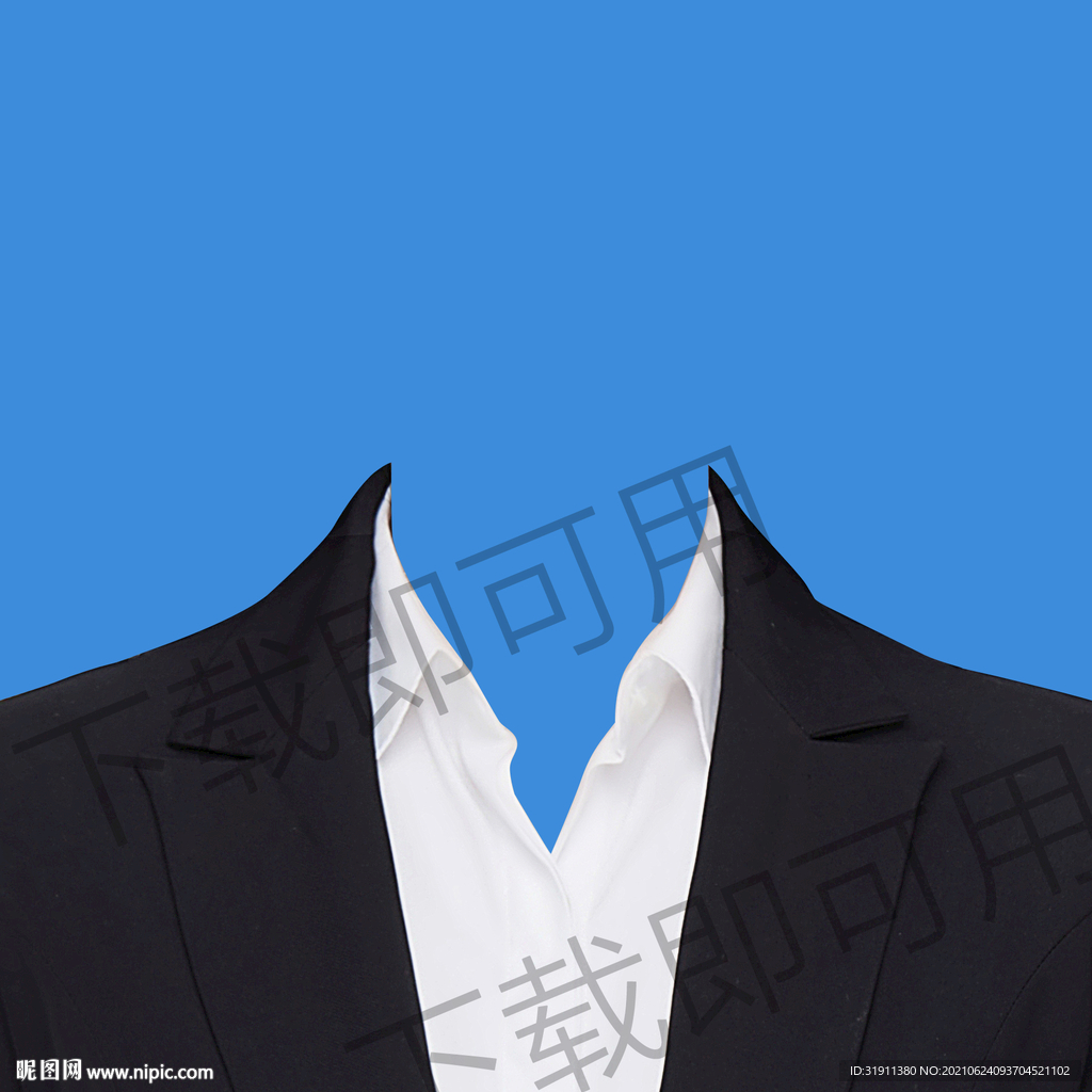 女生证件照西装