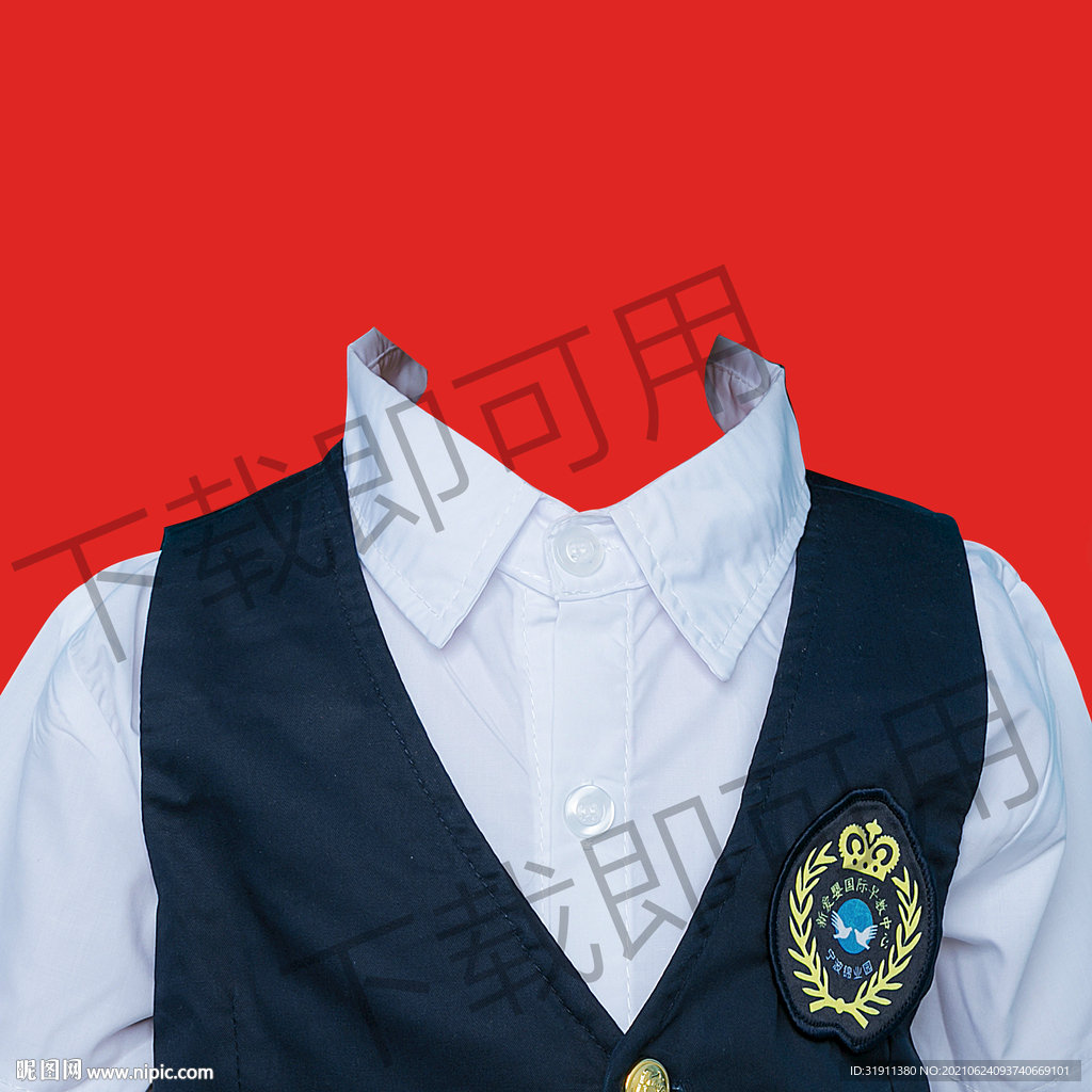小孩证件照衣服模板