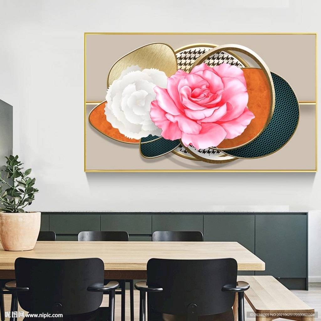 立体花朵装饰画