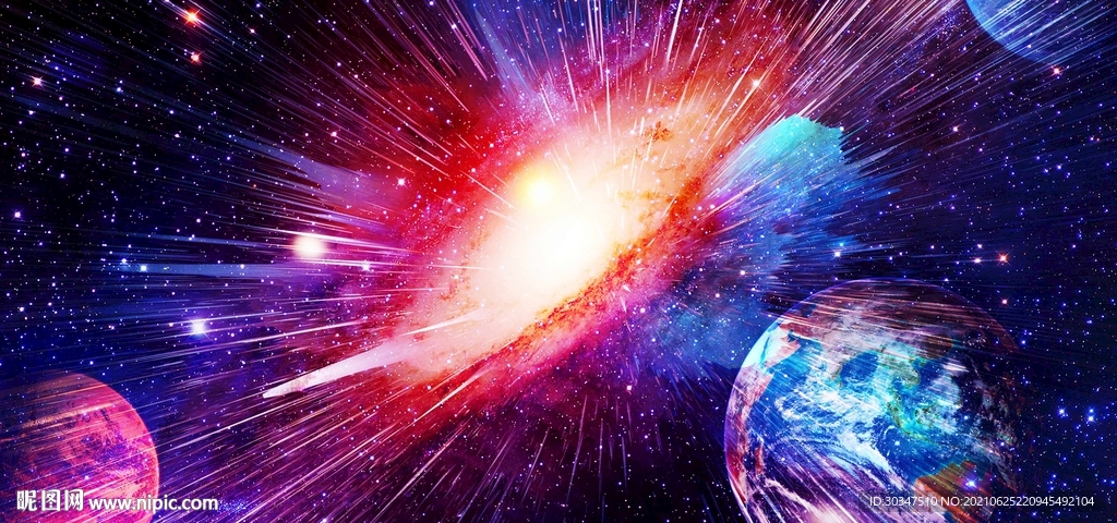 太空星球唯美背景