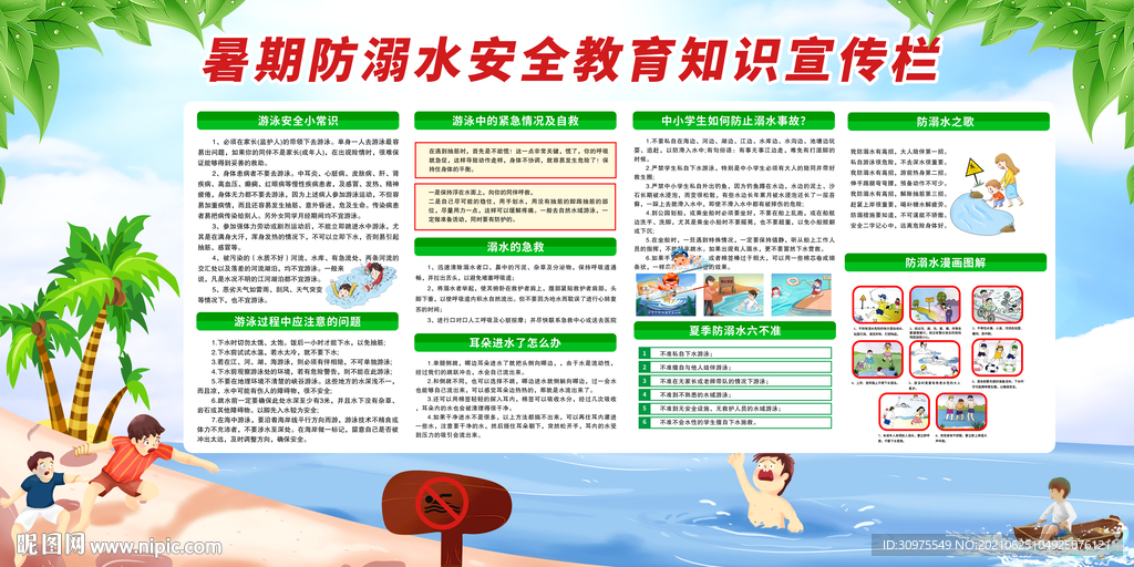 防溺水安全宣传栏