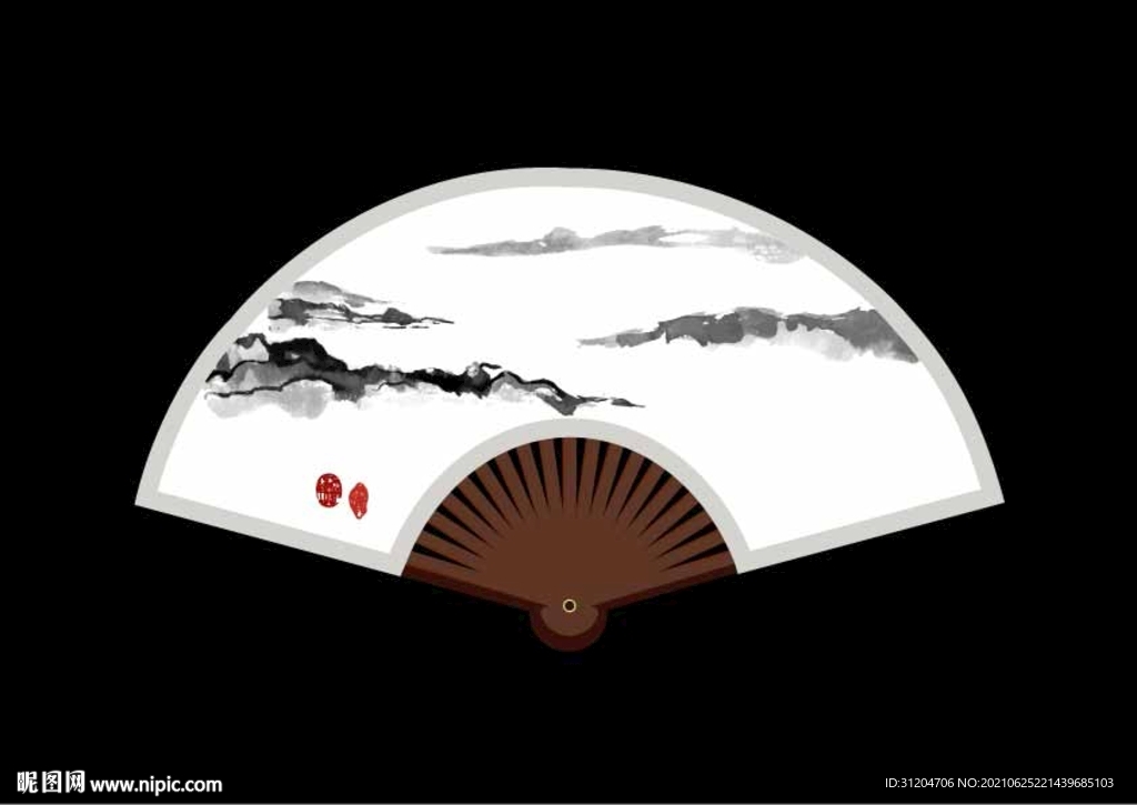 扇子矢量素材