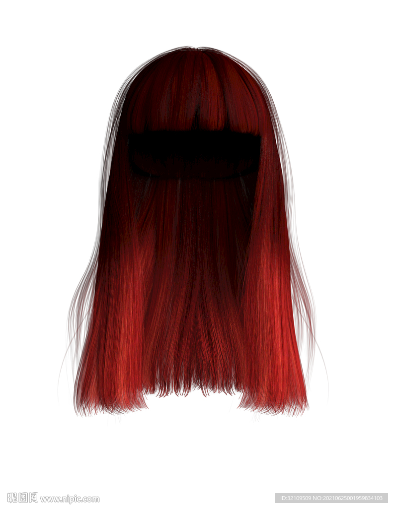红色长发