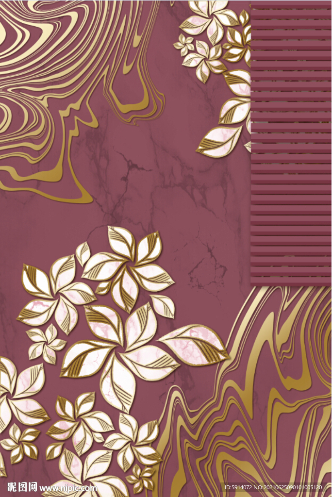 装饰画 抽象画 线条 花纹