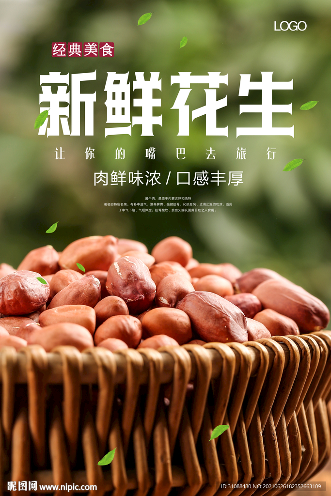 新鲜花生海报